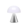 Lexon Mina M Mushroom Lamp - Portable Bedside Light for Bedrooms. Kids & Nursery - 9 LED Color Rechargeable Table Lamp with 24h Light & Dimmer. Medium - Alu Poli