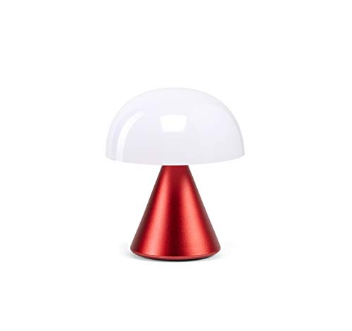 LEXON MINA Mini LED Lamp. Cool or Warm White Light. Rechargeable with USB-C Port (Cable Included) LH60MR Red