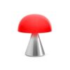 Lexon Mina M Mushroom Lamp - Portable Bedside Light for Bedrooms. Kids & Nursery - 9 LED Color Rechargeable Table Lamp with 24h Light & Dimmer. Medium - Alu Poli
