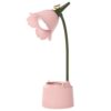 DLHONORV Cute LED Desk Lamp Kawaii Desk Accessories. Flower Bird Table lamp USB Rechargeable. 3 Color Modes. Stepless Dimming. Touch-Sensitive Switch Kawaii Room Decor Lamp. Reading Lamp (Pink)