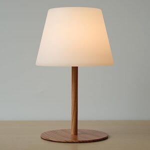 ILOVINIT Cordless Table Lamp Rechargeable. Outdoor Battery Operated Table Lamp Waterproof. Portable Touch Dimmable Night Light. Height Adjustable. for Home/Bedroom/Patio/Restaurant (Wood)