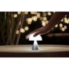 Lexon Mina M Mushroom Lamp - Portable Bedside Light for Bedrooms. Kids & Nursery - 9 LED Color Rechargeable Table Lamp with 24h Light & Dimmer. Medium - Alu Poli