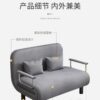 Foldable Velvet Sofa Bed - Multi-functional Single Chair. Lazy Bed. Washable (Grey Fabric 190 * 80 * 26CM)