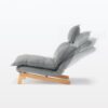 MUJI 12910985 High Back Recliner Sofa. Gray. Width 29.1 x Depth 44.9-53.1 inches (74 x 114-134.5 x 66.5-89.5 cm). 1 Seater. Polyester Plain Weave