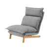 MUJI 12910985 High Back Recliner Sofa. Gray. Width 29.1 x Depth 44.9-53.1 inches (74 x 114-134.5 x 66.5-89.5 cm). 1 Seater. Polyester Plain Weave