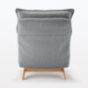 MUJI 12910985 High Back Recliner Sofa. Gray. Width 29.1 x Depth 44.9-53.1 inches (74 x 114-134.5 x 66.5-89.5 cm). 1 Seater. Polyester Plain Weave
