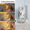 GPATIO Bedside Lamp with 2 USB Charging Ports. Printed Bedside Lamp. Touch Control Table Lamp. Nightstand Light with 3 Bright Modes. for Bedroom. Living Room. Office