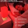 Red Light Night Light Lamp for Sleep. 670nm Red Nightlight Desk Lamp for Bedroom with Multi-Color and Brightness Options Remote Control USB Charging Elegant Design