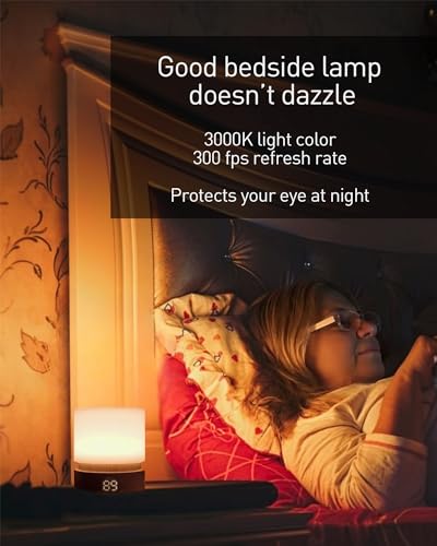 Smilodon Timer Night Light.Dimmable LED Bedside Lamp.Night Light Kids and Baby Nursery.Woodgrain.Sleep Aids Light.Rechargeable.Battery Operated