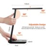 poukaran LED Desk Lamp with Wireless Charger. USB Charging Port. Table Lamp with Clock. Alarm. Date. Temperature. Desk Lamps for Home Office.Black