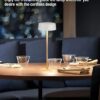 TORCHSTAR LED Rechargeable Table Lamps. Dimmable Cordless Outdoor Table Lamp for Restaurant Hotel. 4000mAh Battery Operated Portable Desk Lamp Commercial. 2700K. Hidden Charging Port. White. Pack of 2