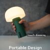 WEILAILUX Outdoor Mushroom Table Lamp Waterproof. Cordless Lamps Rechargeable. Battery Operated with USB Charging. Touch Dimmable Night Light for Bedroom/Patio/Camping/Dinning (Green). (WL-3760)