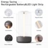 AUGE LIGHT Mini Minimalist Table Lamp Cordless LED Desk Lamp Rechargeable Modern Night Lights Portable Nightstand Lamps Unique Ambient Light Mood Lighting for Bedroom. Beside. Nursery
