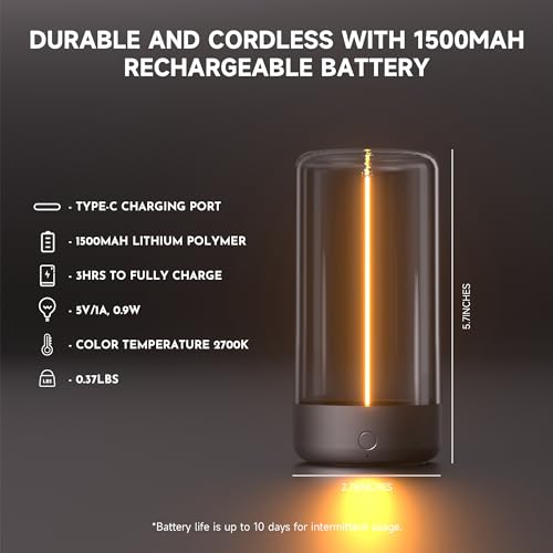 AUGE LIGHT Mini Minimalist Table Lamp Cordless LED Desk Lamp Rechargeable Modern Night Lights Portable Nightstand Lamps Unique Ambient Light Mood Lighting for Bedroom. Beside. Nursery