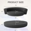 Nigoone Modern Folding Sofa Bed Couch Memory Foam with 2 Pillows Sleeper Sofa futon Couch for Bedroom Living Room Guests. Washable Set. Stylish Oval 76''L × 41.5''D × 10''H.Dark Gray