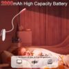 Haigvel 2 Color Red Book Light. 630nm Clip-On Red Night Light for Sleep & Reading. Rechargeable Desk Lamp with Adjustable Brightness. 2H/3H Auto Off. Eye Care Table Lamp for Kids and Adults
