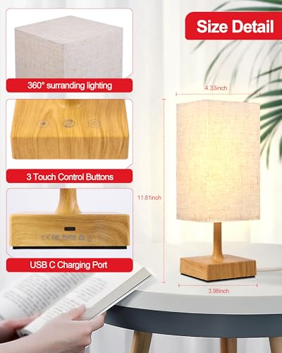 Red Light Night Light Lamp for Sleep. 670nm Red Nightlight Desk Lamp for Bedroom with Multi-Color and Brightness Options Remote Control USB Charging Elegant Design