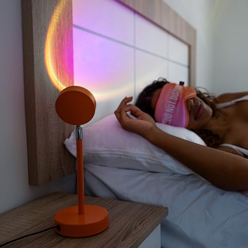Fisura Sunset Lamp with 16 Colours Orange Sunset Lamp Relaxing LED Lamp Romantic Lamp with USB Cable Original Lamp Gift 26.5cm x 10cm