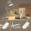 Haigvel 2 Color Red Book Light. 630nm Clip-On Red Night Light for Sleep & Reading. Rechargeable Desk Lamp with Adjustable Brightness. 2H/3H Auto Off. Eye Care Table Lamp for Kids and Adults