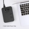 Drevet LED Desk Table Lamp with 1 USB Charging Port and 2 AC Power Outlet. 3 Color Model. 3 Level Brightness. Touch Dimmer Control.1h Timer. Memory Function.Eye-Caring Office Foldable Lamp.Night Light