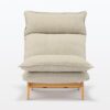 Muji 12910992 High Back Recliner Sofa. Beige. Width 29.1 x Depth 44.9-53.1 inches (74 x 114-134.5 x 66.5-89.5 cm). 1 Seater. Polyester Plain Weave