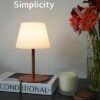 ILOVINIT Cordless Table Lamp Rechargeable. Outdoor Battery Operated Table Lamp Waterproof. Portable Touch Dimmable Night Light. Height Adjustable. for Home/Bedroom/Patio/Restaurant (Wood)