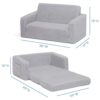 Cozee Flip Out Sherpa Sofa. Grey
