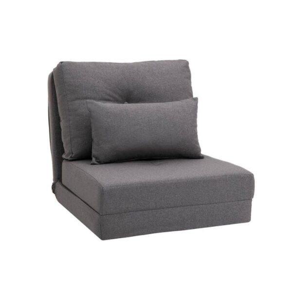 MICAR Convertible Flip Chair. Floor Lazy Sofa. Folding Couch Bed with Adjustable Backrest (Grey)