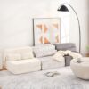 Tiita Folding Sofa Bed Couch.Single Size Foldable Futon Chair Bed with Pillow. Folding Sleeper Sofa Chair Bed Floor Mattress for Guest Room. Living Room. Beige