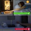 GPATIO Bedside Lamp with 2 USB Charging Ports. Printed Bedside Lamp. Touch Control Table Lamp. Nightstand Light with 3 Bright Modes. for Bedroom. Living Room. Office