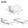N&V Folding Matress Sofa Bean Bag. Foam Filling Folding Matress Sofa. Includes Removable and Machine Washable Cover. Soft Faux Fur (White)