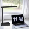 Drevet LED Desk Table Lamp with 1 USB Charging Port and 2 AC Power Outlet. 3 Color Model. 3 Level Brightness. Touch Dimmer Control.1h Timer. Memory Function.Eye-Caring Office Foldable Lamp.Night Light