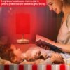 Red Light Night Light Lamp for Sleep. 670nm Red Nightlight Desk Lamp for Bedroom with Multi-Color and Brightness Options Remote Control USB Charging Elegant Design