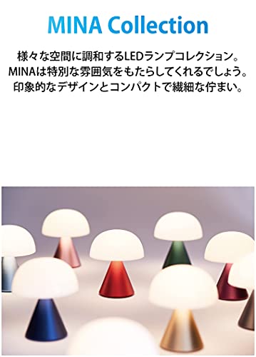 LEXON MINA Mini LED Lamp. Cool or Warm White Light. Rechargeable with USB-C Port (Cable Included) LH60MR Red