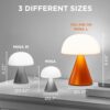 Lexon Mina L Mushroom Lamp - 9 LED Color Table Lamp for Bedrooms. Living Room & Office - Cordless. Rechargeable with 24h Light & Dimmer. Aluminum. Large - Dark Red