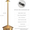 NEWSEE Modern Cordless Table Lamp Set of 2. Portable LED Desk Lamps. 5000mAh Rechargeable Battery Operated Lighting for Bedroom Dining Room Restaurant Coffee Shop Camping Night Light (Gold)