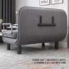 Foldable Velvet Sofa Bed - Multi-functional Single Chair. Lazy Bed. Washable (Grey Fabric 190 * 80 * 26CM)