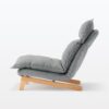 MUJI 12910985 High Back Recliner Sofa. Gray. Width 29.1 x Depth 44.9-53.1 inches (74 x 114-134.5 x 66.5-89.5 cm). 1 Seater. Polyester Plain Weave