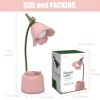 DLHONORV Cute LED Desk Lamp Kawaii Desk Accessories. Flower Bird Table lamp USB Rechargeable. 3 Color Modes. Stepless Dimming. Touch-Sensitive Switch Kawaii Room Decor Lamp. Reading Lamp (Pink)