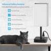 Alimentata Touch Control Bedside Table Lamp with USB C & USB A Charging Port and 2 AC Outlet. Minimalist LED Desk Night Light with Charger Base White Fabric Shade for Bed Room/Nightstand/Office