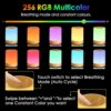 YUNJAYI Kids Night Lights for Bedroom. 256 RGB Color Changing & Warm White Small Touch Bedside Lamp Wireless. 2200mAh USB Rechargeable Battery Operated Lamp. Dimmable Nursery Night Lamp with Memory