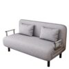 Foldable Velvet Sofa Bed - Multi-functional Single Chair. Lazy Bed. Washable (Grey Fabric 190 * 80 * 26CM)