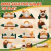 Erament 18PCS Modular Kids Play Couch - Junlge Theme Toddler Couch Building Fort. Convertible Sofa Multifunctional Kids Sofa. Toddler Baby Playroom/Bedroom Furniture for Playing. Sleeping