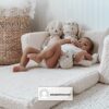 Cozee Flip Out Sherpa Sofa. Grey