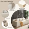 Modern 3-Seater Sofa. Hybrid Sofa in a Box. No Assembly Required. Comfy Sofa Couch with 3 Matching Pillows. Cat-Scratch Resistant Linen. Couch for Living Room or Bedroom. Beige