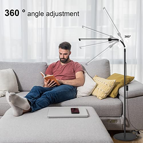 DAYSOFT Led Floor lamp Bright Standing Lamps for Office Eyelash lamp for Extensions lash Light Tattoo Light Eye Caring Reading lamp for Living Makeup Light for Bedroom
