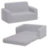 Cozee Flip Out Sherpa Sofa. Grey