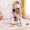 Tiita Kids Sofa. 2-in-1 Kids Sofa Chair. Convertible Children Couch to Lounger. Flip Out Kids Sofa Chair. Toddler Armrest Chair Bed. Folding Kids Play Sofa for Girl or Boy (Beige)