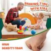 Erament 18PCS Modular Kids Play Couch - Junlge Theme Toddler Couch Building Fort. Convertible Sofa Multifunctional Kids Sofa. Toddler Baby Playroom/Bedroom Furniture for Playing. Sleeping