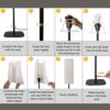 CRLL Floor Lamp for Living Room. Bedroom. Office. Modern Floor Lamps with Remote Control & Foot Switch. 2700 K - 6500 K Continuously Dimmable Reading Lamp with Linen Shade. Floor Lamp with Night Light